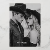 Mogen jullie dagen vrolijke en heldere gouden ster folie uitnodiging (Achterkant)