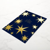 Mogen jullie dagen vrolijke en heldere gouden ster folie uitnodiging (Gedraaid)