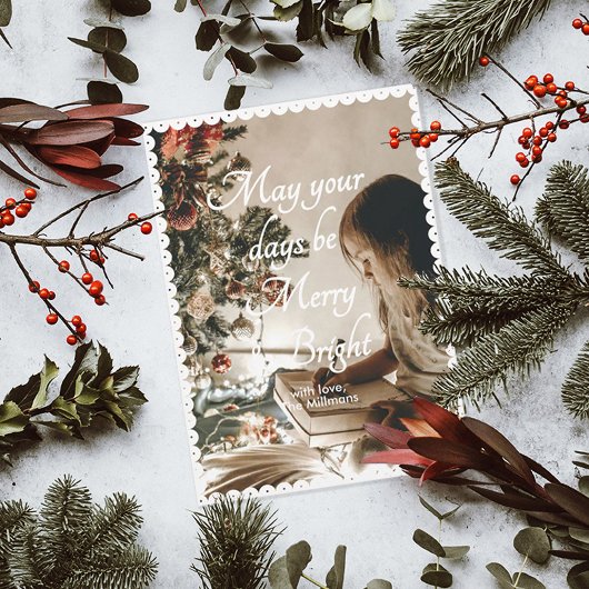 Mogen uw dagen de Kaart van Kerstmis kantelen