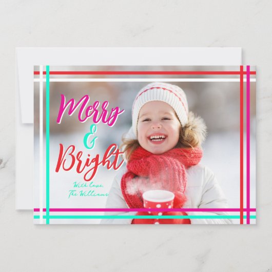 Mogen uw dagen pllaid grens kerst Kaart (Voorkant)