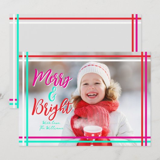 Mogen uw dagen pllaid grens kerst Kaart (Voorkant / Achterkant)