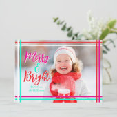 Mogen uw dagen pllaid grens kerst Kaart (Staand voorkant)