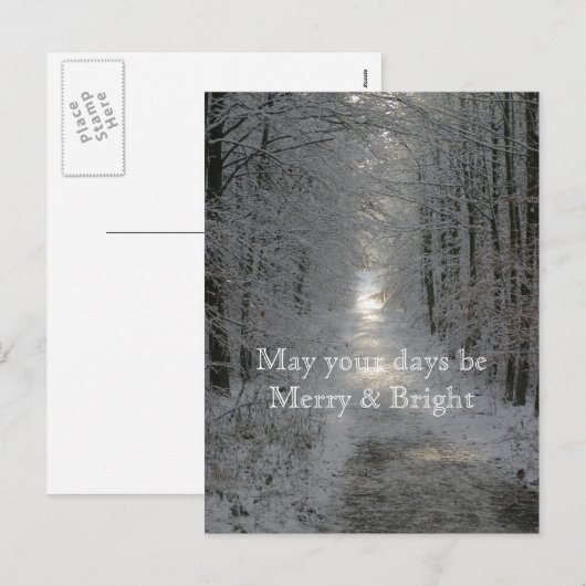 Mogen uw dagen Vrolijk en Helder Vakantie zijn Feestdagenkaart (Voorkant / Achterkant)