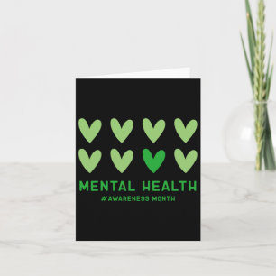 Mogen we de groene Mental Health Awareness Maand D Kaart
