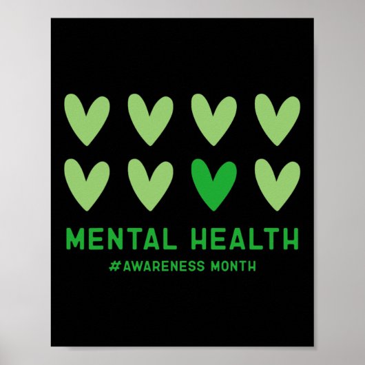 Mogen we de groene Mental Health Awareness Maand D Poster (Voorkant)