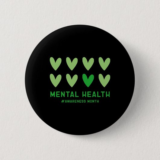 Mogen we de groene Mental Health Awareness Maand D Ronde Button 5,7 Cm (Voorkant)