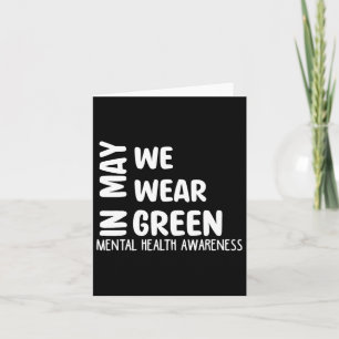 Mogen we Green Mental Health Awareness Maand GR Dr Kaart