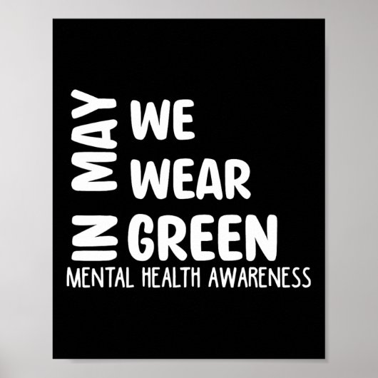 Mogen we Green Mental Health Awareness Maand GR Dr Poster (Voorkant)