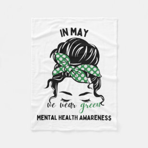 Mogen we Groen Messy Bun Mental Health Awarenes Dr Fleece Deken
