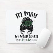 Mogen we het Groene Geestelijke Gezondheidsbewustz Muismat (Met muis)