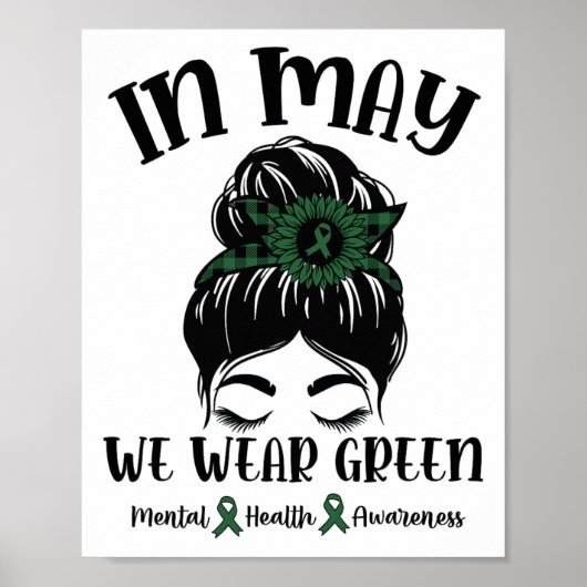 Mogen we het Groene Geestelijke Gezondheidsbewustz Poster (Voorkant)
