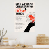 MOGEN WE KINDEREN OPVOEDEN DIE HOUDEN VAN DE ONBEM POSTER (Keuken)