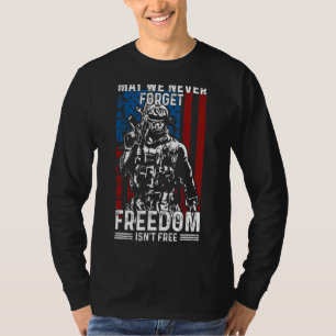 Mogen we nooit vergeten dat vrijheid niet vrij is t-shirt