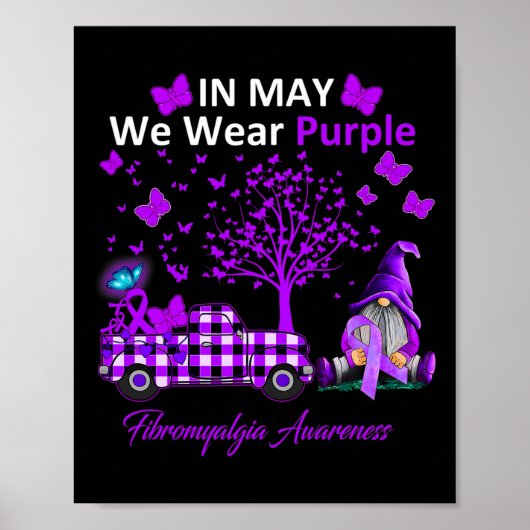 Mogen we Paarse fibromyalgie-bewustzijnscadeaus Dr Poster (Voorkant)
