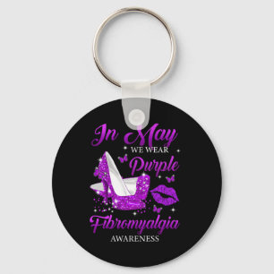 Mogen we Paarse hoge hakken fibromyalgie Awarene D Sleutelhanger