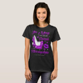 Mogen we Paarse hoge hakken fibromyalgie Awarene D T-shirt (Voorkant volledig)