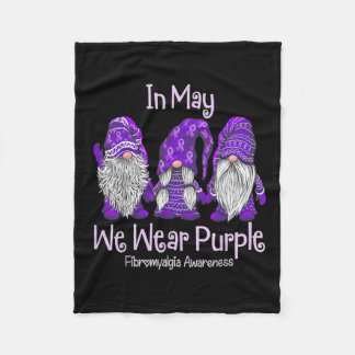 Mogen we Paarse voor fibromyalgie bewustzijn GNOM  Fleece Deken