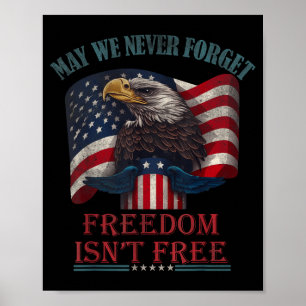 Mogen we vergeten dat vrijheid niet Memorial Day u Poster