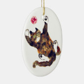 Moggie Merriment voor Calico Kitten Keramisch Ornament (Rechts)