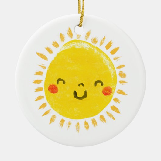 Moghrey mie ghrian (Sunshine) Keramisch Ornament (Voorkant)