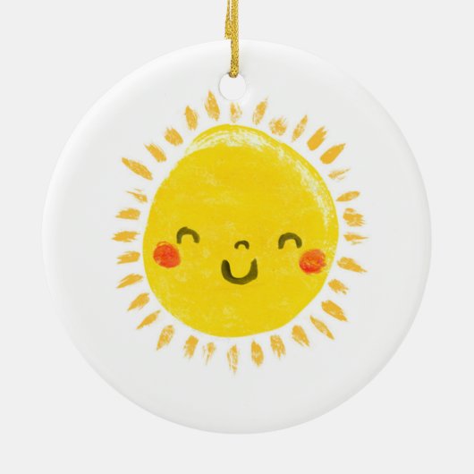 Moghrey mie ghrian (Sunshine) Keramisch Ornament (Achterkant)