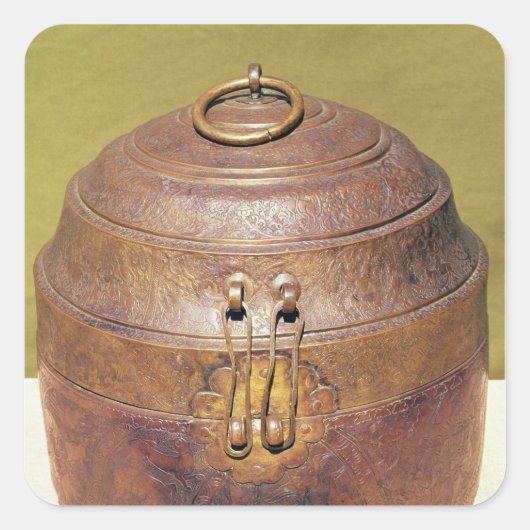 Moghul turban vierkante sticker (Voorkant)