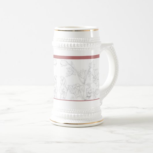 Mogol-design op een stein bierpul (Voorkant rechts)