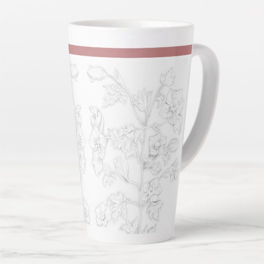 Mogol-ontwerp op een grote mok voor latte (Rechterhoek)