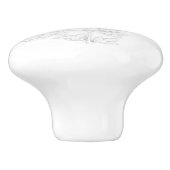 Mogol-ontwerp op een keramische knop (Zijkant)