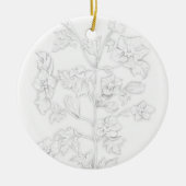 Mogol-ontwerp op een kerstversiering keramisch ornament (Voorkant)