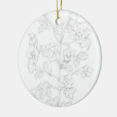 Mogol-ontwerp op een kerstversiering keramisch ornament (Links)