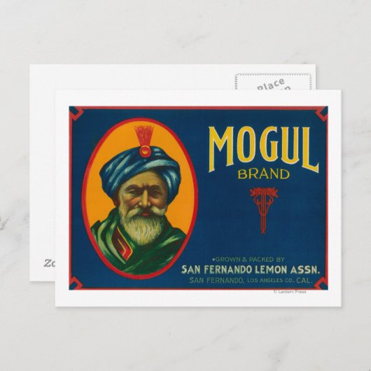 Mogul Lemon LabelSan Fernando, CA Briefkaart (Voorkant / Achterkant)