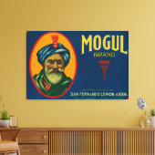Mogul Lemon LabelSan Fernando, CA Canvas Afdruk (Insitu (Woonkamer))