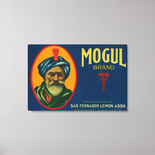 Mogul Lemon LabelSan Fernando, CA Canvas Afdruk (Voorkant)