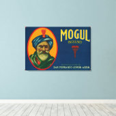 Mogul Lemon LabelSan Fernando, CA Canvas Afdruk (Insitu (Houten vloer))