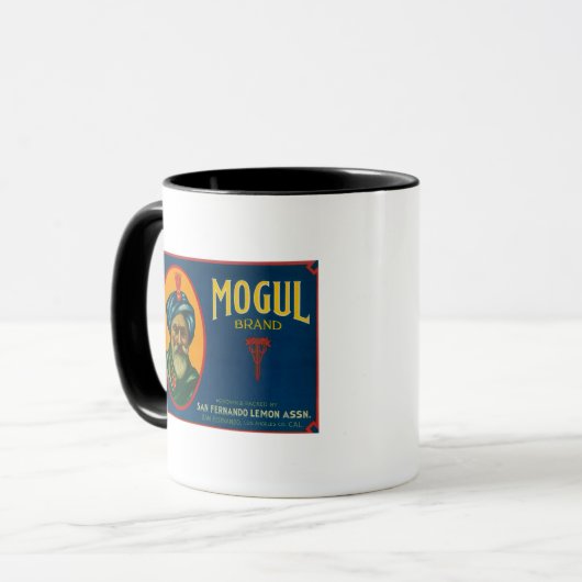 Mogul Lemon LabelSan Fernando, CA Mok (Voorkant links)