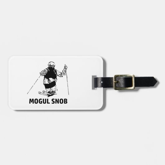 Mogul Skiing Snob Bagagelabel (Voorkant horizontaal)