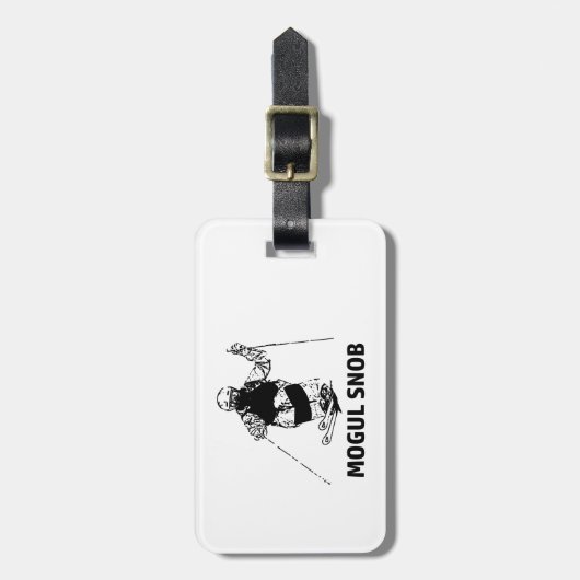 Mogul Skiing Snob Bagagelabel (Voorkant verticaal)