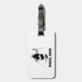 Mogul Skiing Snob Bagagelabel (Achterkant verticaal)