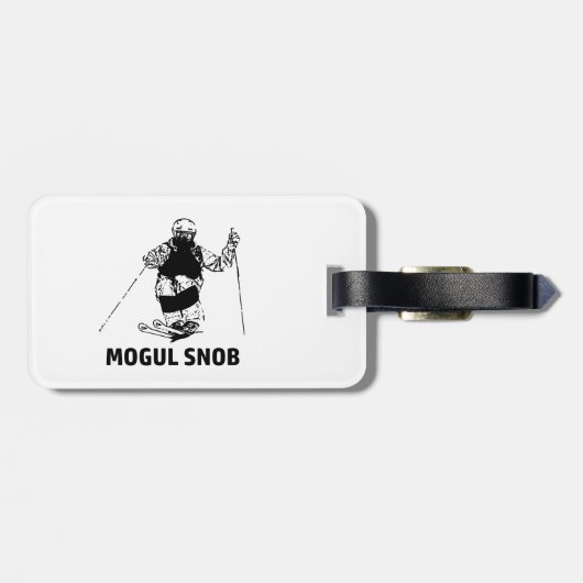 Mogul Skiing Snob Bagagelabel (Achterkant horizontaal)