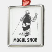 Mogul Skiing Snob Metalen Ornament (Links)