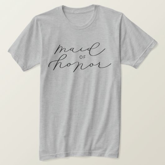 MOH Cute Script Bachelorette/Bridal Party T-Shirt (Design voorkant)