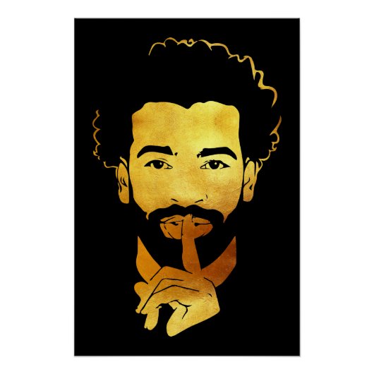 Mohamed Salah, het voetbal van de Egyptische konin Perfect Poster (Voorkant)