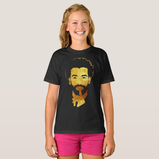 Mohamed Salah, het voetbal van de Egyptische konin T-shirt (Voorkant volledig)