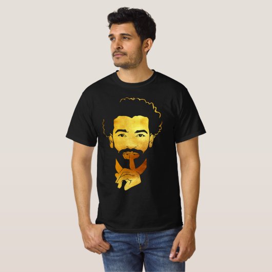 Mohamed Salah, het voetbal van de Egyptische konin T-shirt (Voorkant volledig)