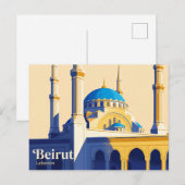Mohammad Al-Amin-moskee Libanon Briefkaart (Voorkant / Achterkant)