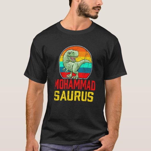 Mohammad Saurus Family Reunion Achternaam Team Cus T-shirt (Voorkant)