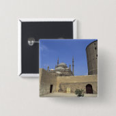 Mohammed Ali-moskee bij de Citadel van Caïro, Vierkante Button 5,1 Cm (Voorkant /achterkant)