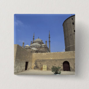 Mohammed Ali-moskee bij de Citadel van Caïro, Vierkante Button 5,1 Cm