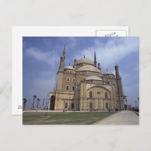 Mohammed Ali Mosque bij de Caïro, 2 Briefkaart (Voorkant / Achterkant)